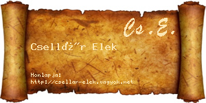 Csellár Elek névjegykártya
